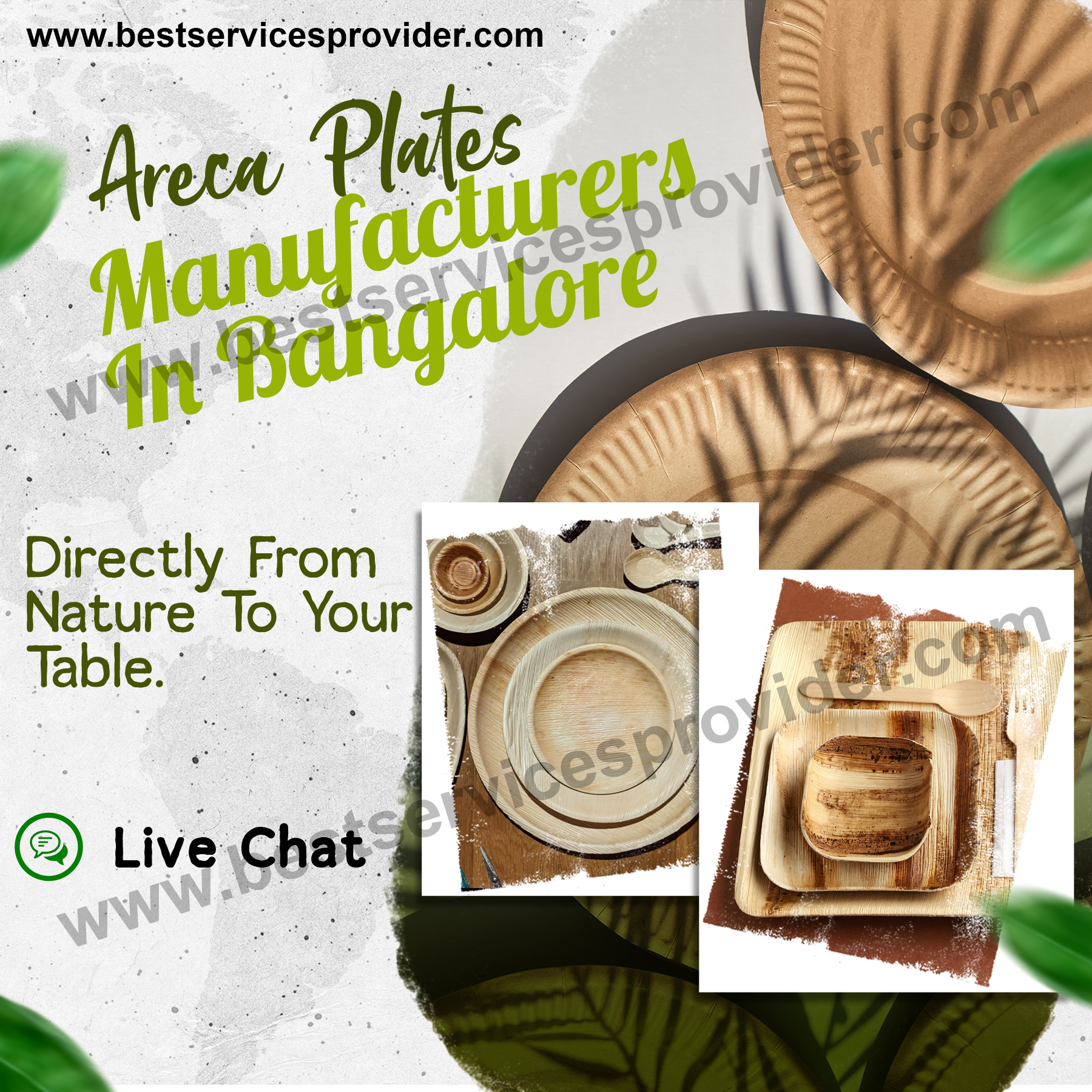 Areca Plates Manufacturers In Bangalore